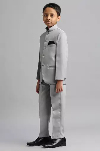 full sleeves solid ethnic wear jodhpuri - grey