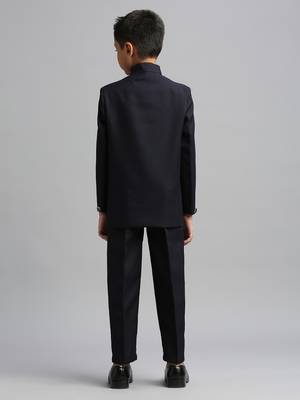 full sleeves solid ethnic wear jodhpuri - navy blue 4