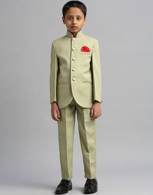 full sleeves solid ethnic wear jodhpuri - pista green 2