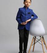 full sleeves solid ethnic wear jodhpuri -  royal blue