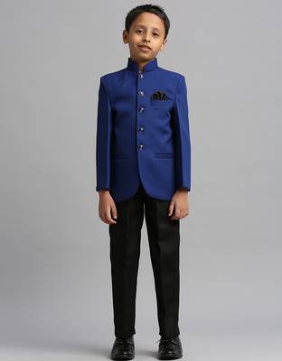 full sleeves solid ethnic wear jodhpuri -  royal blue 2