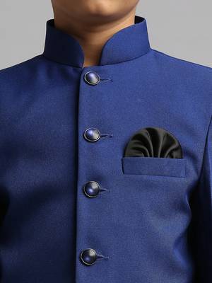 full sleeves solid ethnic wear jodhpuri -  royal blue 5