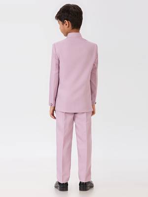full sleeves solid ethnic wear jodhpuri and pant set - pink 2