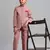 full sleeves solid ethnic wear jodhpuri and pant set - peach