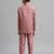 full sleeves solid ethnic wear jodhpuri and pant set - peach