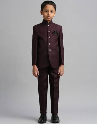 full sleeves solid ethnic wear jodhpuri - wine 2