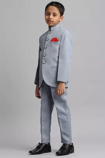 full sleeves solid ethnic wear jodhpuri - sky blue
