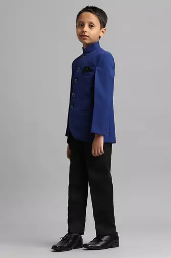 full sleeves solid ethnic wear jodhpuri -  royal blue