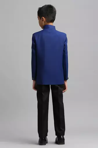 full sleeves solid ethnic wear jodhpuri -  royal blue
