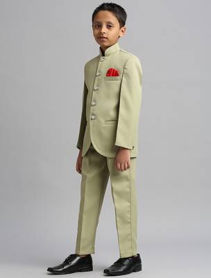 full sleeves solid ethnic wear jodhpuri - pista green 3