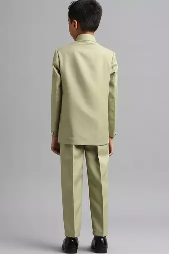 full sleeves solid ethnic wear jodhpuri - pista green