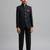 full sleeves solid ethnic wear jodhpuri - navy blue