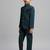 full sleeves solid ethnic wear jodhpuri and pant set - teal blue