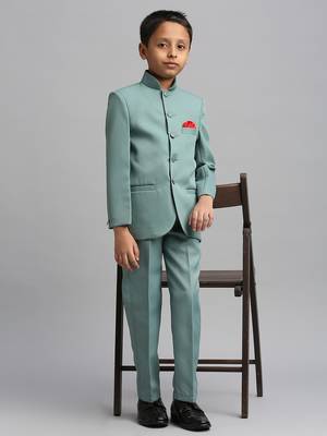 full sleeves solid ethnic wear jodhpuri - green 1
