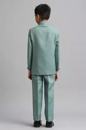 full sleeves solid ethnic wear jodhpuri - green