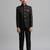 full sleeves solid ethnic wear jodhpuri and pant set - black