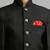 full sleeves solid ethnic wear jodhpuri and pant set - black