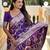 Soft banarasi silk saree with zari weaving meenakari touchup design all over the saree.