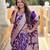 Soft banarasi silk saree with zari weaving meenakari touchup design all over the saree.