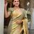 Soft banarasi silk saree with zari weaving meenakari touchup design all over the saree.
