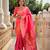 Soft banarasi silk saree with zari weaving meenakari touchup design all over the saree.