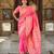 Soft banarasi silk saree with zari weaving meenakari touchup design all over the saree.