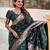 Soft banarasi silk saree with zari weaving meenakari touchup design all over the saree.
