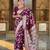 Soft banarasi silk saree with zari weaving meenakari touchup design all over the saree.