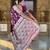 Soft banarasi silk saree with zari weaving meenakari touchup design all over the saree.