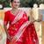 Soft banarasi silk saree with zari weaving meenakari touchup design all over the saree.