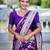 Soft banarasi silk saree with zari weaving meenakari touchup design all over the saree.