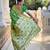 Soft banarasi silk saree with zari weaving meenakari touchup design all over the saree.