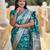 Soft banarasi silk saree with zari weaving meenakari touchup design all over the saree.