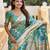 Soft banarasi silk saree with zari weaving meenakari touchup design all over the saree.