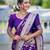 Soft banarasi silk saree with zari weaving meenakari touchup design all over the saree.