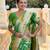 Soft banarasi silk saree with zari weaving meenakari touchup design all over the saree.