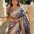 Soft banarasi silk saree with zari weaving meenakari touchup design all over the saree.