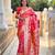 Soft banarasi silk saree with zari weaving meenakari touchup design all over the saree.