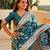 Soft banarasi silk saree with zari weaving meenakari touchup design all over the saree.