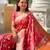 Soft banarasi silk saree with zari weaving meenakari touchup design all over the saree.