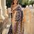 Soft banarasi silk saree with zari weaving meenakari touchup design all over the saree.