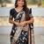 Soft banarasi silk saree with zari weaving meenakari touchup design all over the saree.