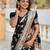 Soft banarasi silk saree with zari weaving meenakari touchup design all over the saree.