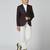 full sleevs solid elegance blazer - wine