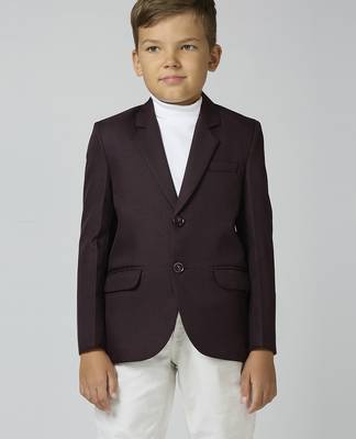 full sleevs solid elegance blazer - wine 3