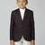 full sleevs solid elegance blazer - wine