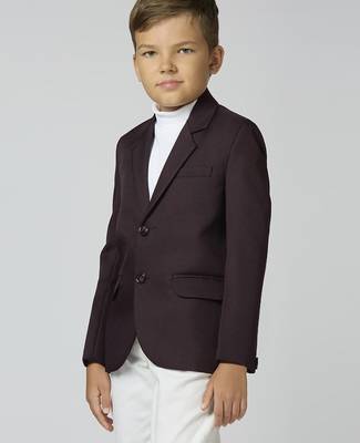 full sleevs solid elegance blazer - wine 4