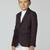 full sleevs solid elegance blazer - wine