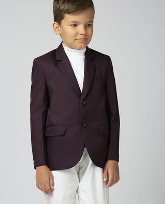 full sleevs solid elegance blazer - wine 5