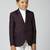 full sleevs solid elegance blazer - wine